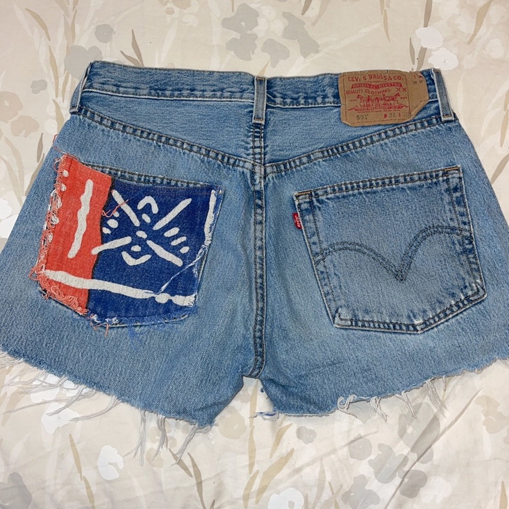 Vintage Levi’s Patchwork Denim Shorts - image 3